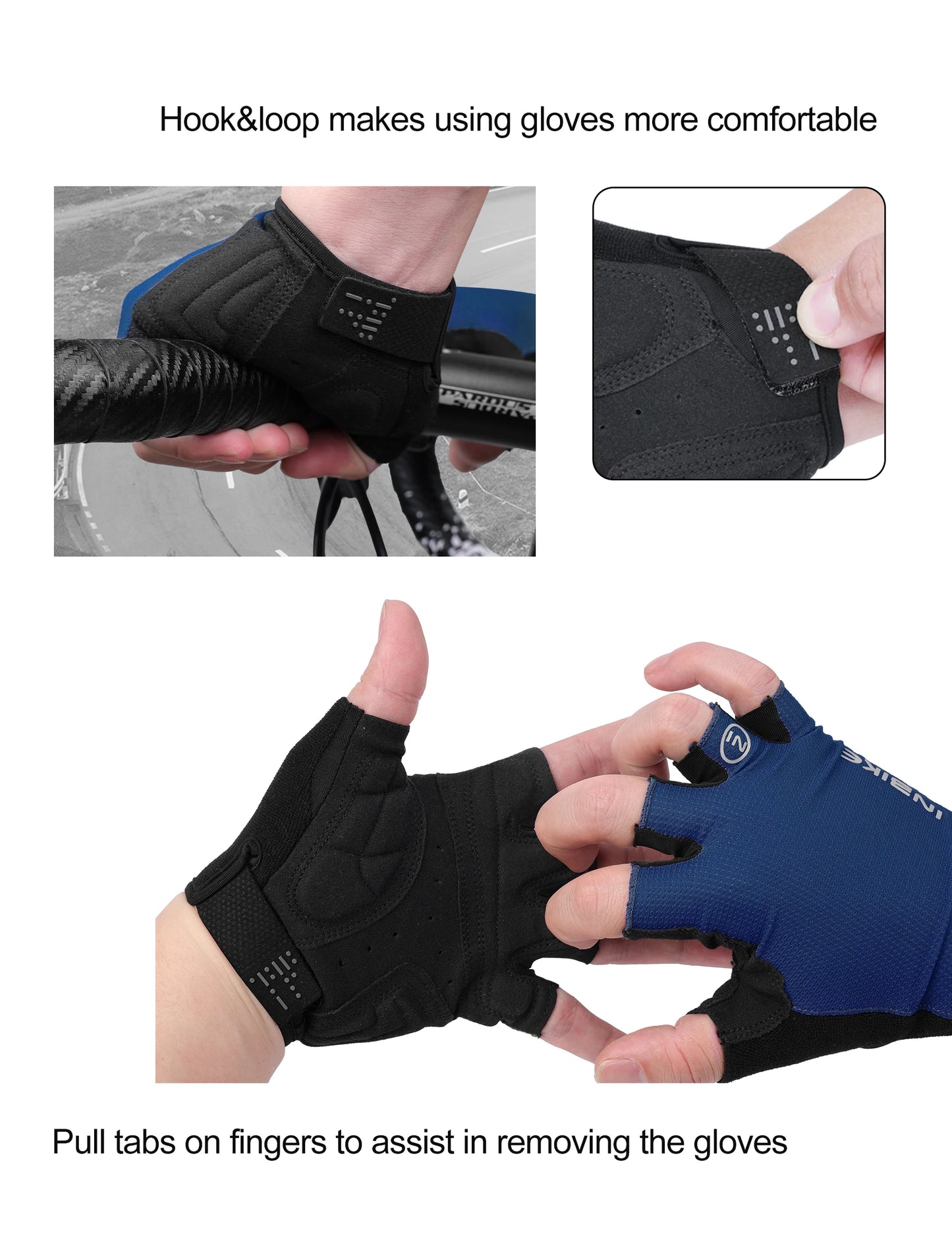 INBIKE Half Finger Cycling Gloves – Breathable, Shock-Absorption MTB Gloves