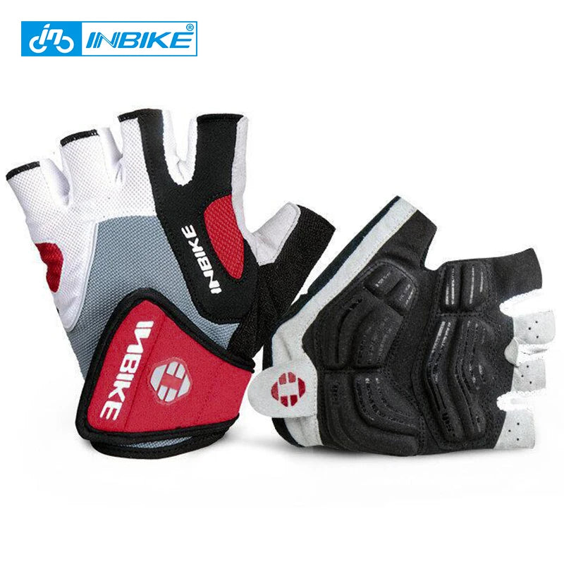 INBIKE Shockproof Gel Half Finger Cycling Gloves – Breathable Summer MTB Gloves