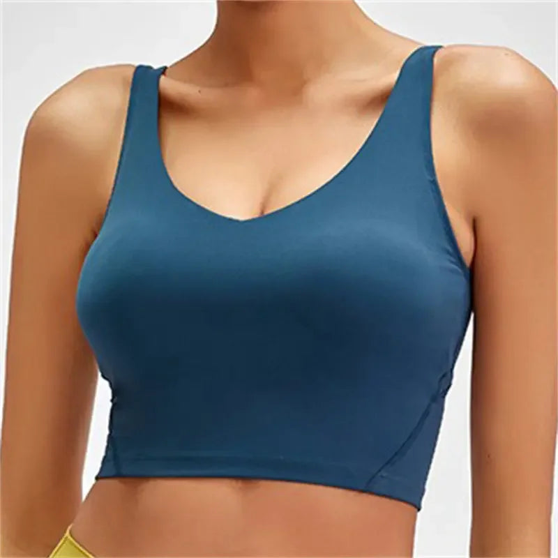 Crop Top – Longline Sports Bra with Shelf Bra