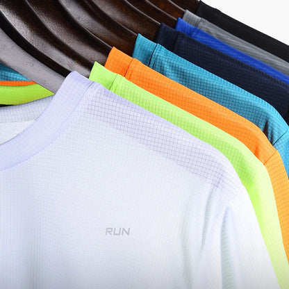 Men’s Summer Quick-Dry Gym T-Shirt – Oversized Fitness & Running Top Brazil Jersey Style