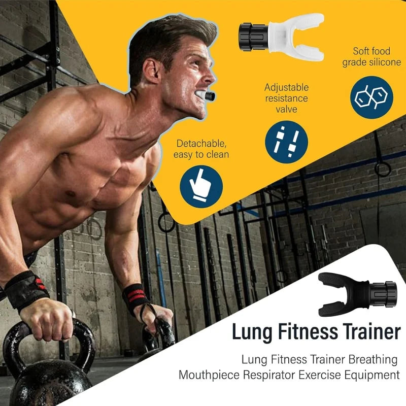 Silicone Breathing Trainer – Adjustable Resistance Fitness Device for Lung & Throat Exercise
