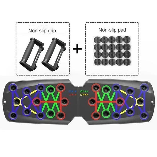 Portable Multifunctional Push-Up Board Set with Handles – Foldable Home Gym Equipment for Chest, Abs, Arms & Back Training