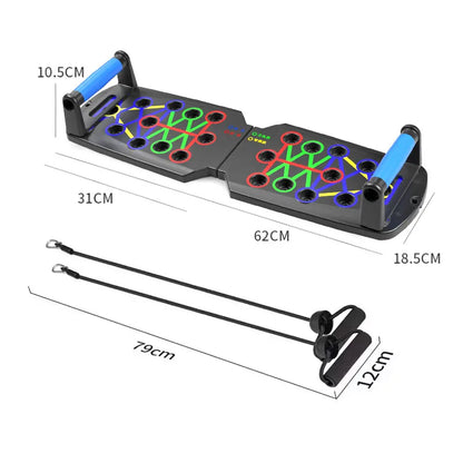 Portable Multifunctional Push-Up Board Set with Handles – Foldable Home Gym Equipment for Chest, Abs, Arms & Back Training
