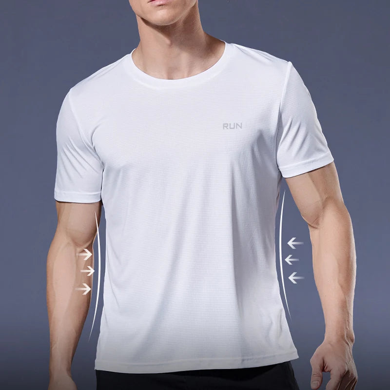 Men’s Summer Quick-Dry Gym T-Shirt – Oversized Fitness & Running Top Brazil Jersey Style