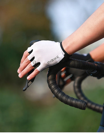 INBIKE Half Finger Cycling Gloves – Breathable, Shock-Absorption MTB Gloves