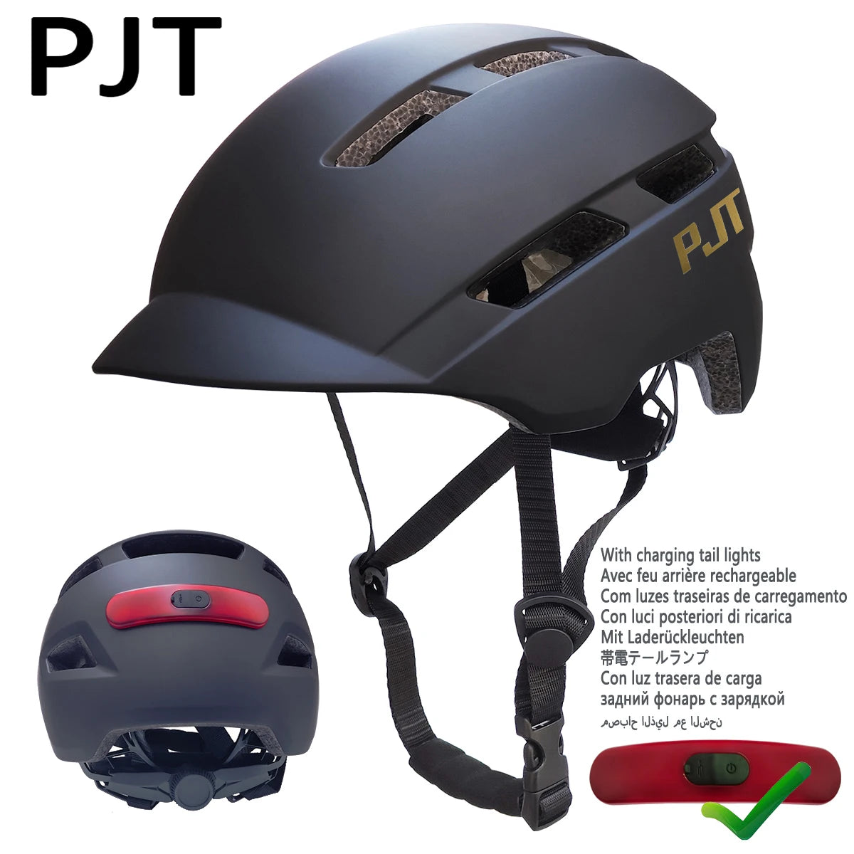 PJT USB Rechargeable Cycling Helmet – MTB & Road