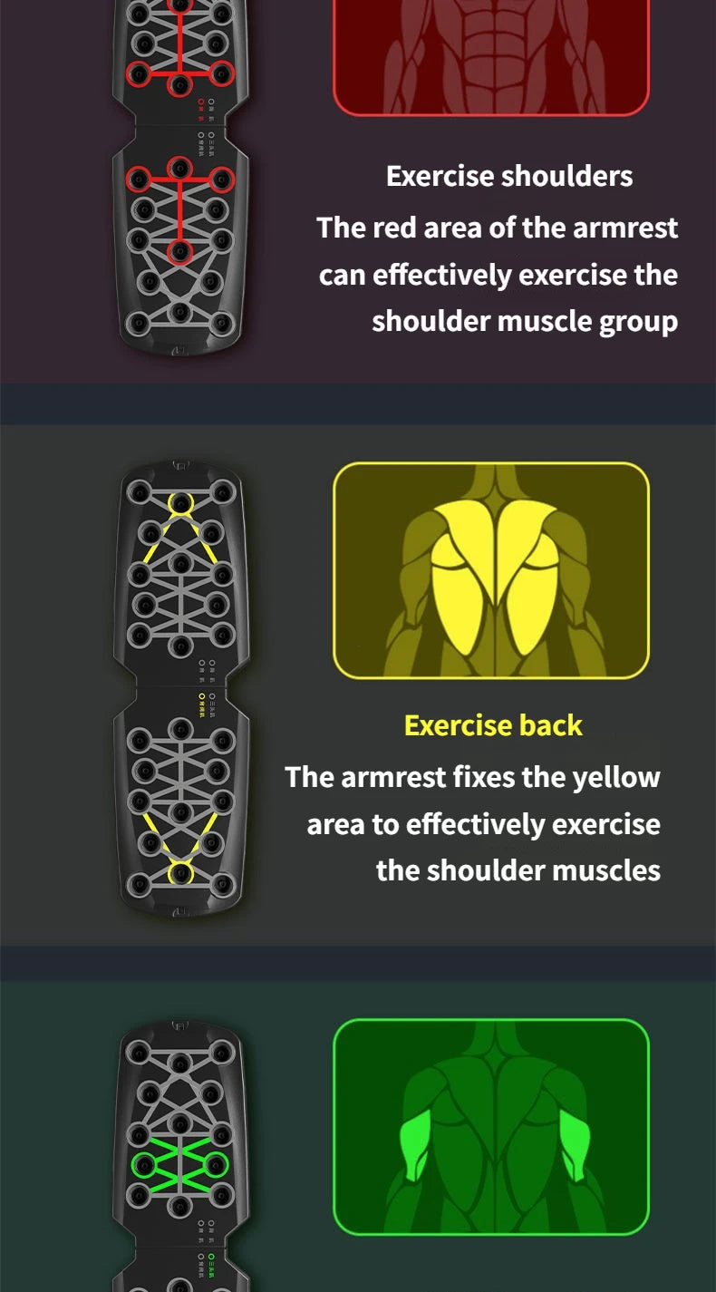 Portable Multifunctional Push-Up Board Set with Handles – Foldable Home Gym Equipment for Chest, Abs, Arms & Back Training