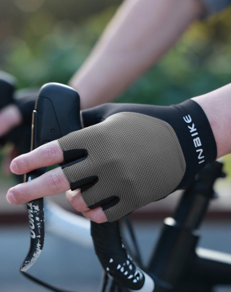 INBIKE Half Finger Cycling Gloves – Breathable, Shock-Absorption MTB Gloves