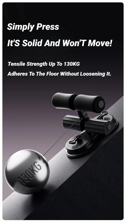 Abdominal Sit-Up Equipment with Suction Cups & Adjustable Ankle Support