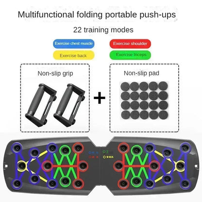 Portable Multifunctional Push-Up Board Set with Handles – Foldable Home Gym Equipment for Chest, Abs, Arms & Back Training
