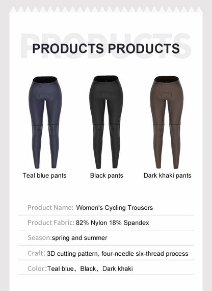 INBIKE 2024 Women’s Cycling Pants – Long Padded Bike Tights with Pockets
