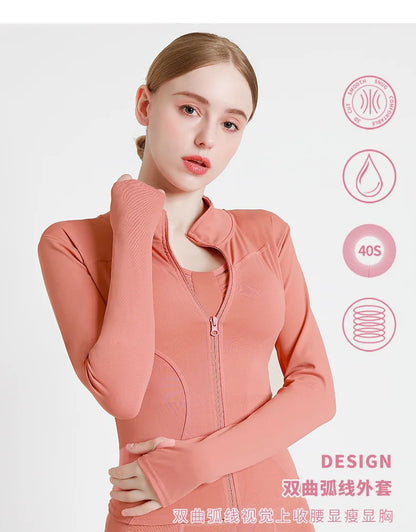Women’s Workout Coat – Warm, Zip-Up Sports Jacket
