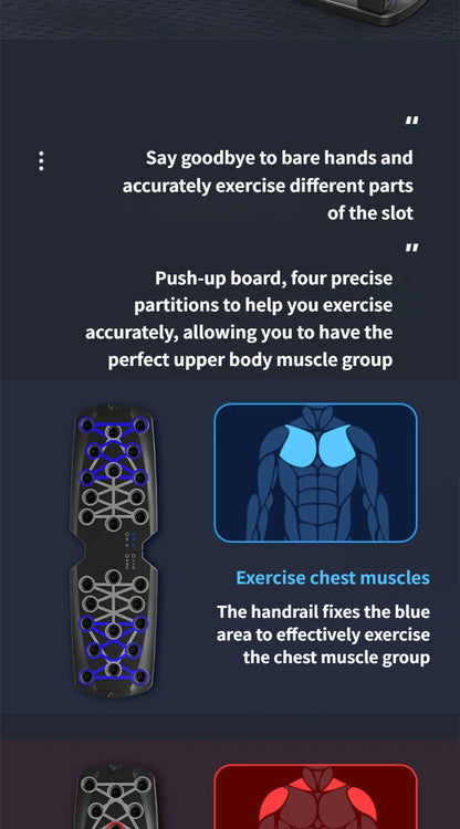 Portable Multifunctional Push-Up Board Set with Handles – Foldable Home Gym Equipment for Chest, Abs, Arms & Back Training