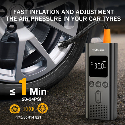 Portable Electric Air Compressor 150psi – Wireless for Cars & Bike