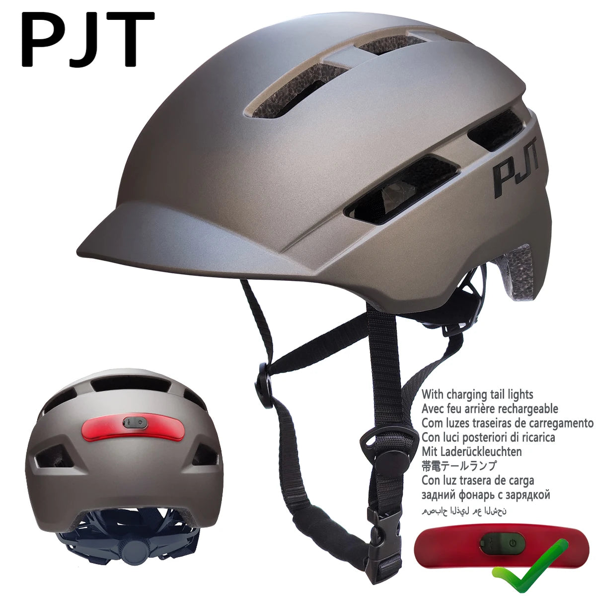 PJT USB Rechargeable Cycling Helmet – MTB & Road