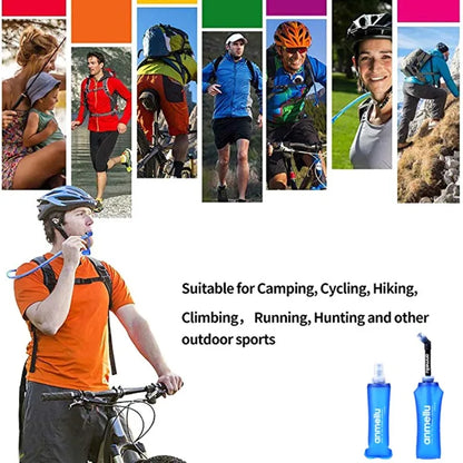 500ml TPU Foldable Soft Water Bottle – Collapsible Sports Flask for Hiking & Running