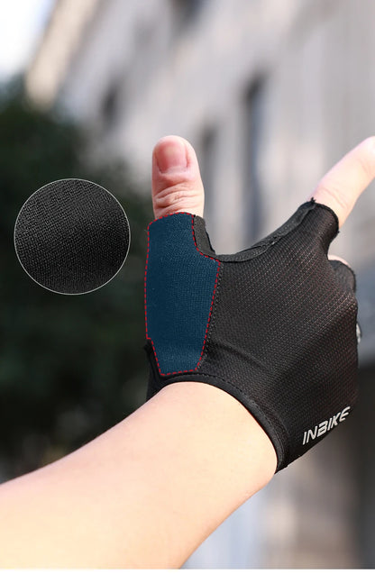 INBIKE Half Finger Cycling Gloves – Breathable, Shock-Absorption MTB Gloves
