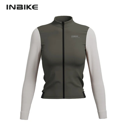 INBIKE Women’s Winter Cycling Jersey – Long Sleeve Fleece, Windproof & Reflective