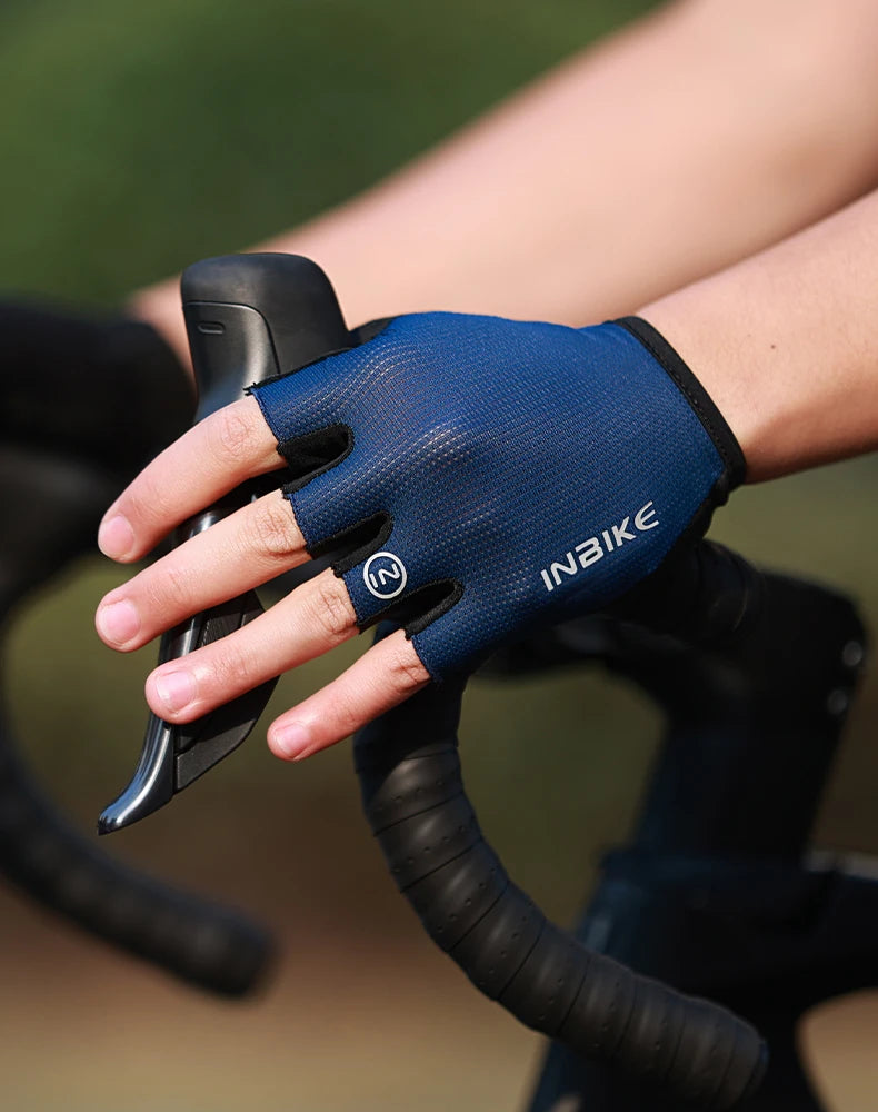INBIKE Half Finger Cycling Gloves – Breathable, Shock-Absorption MTB Gloves