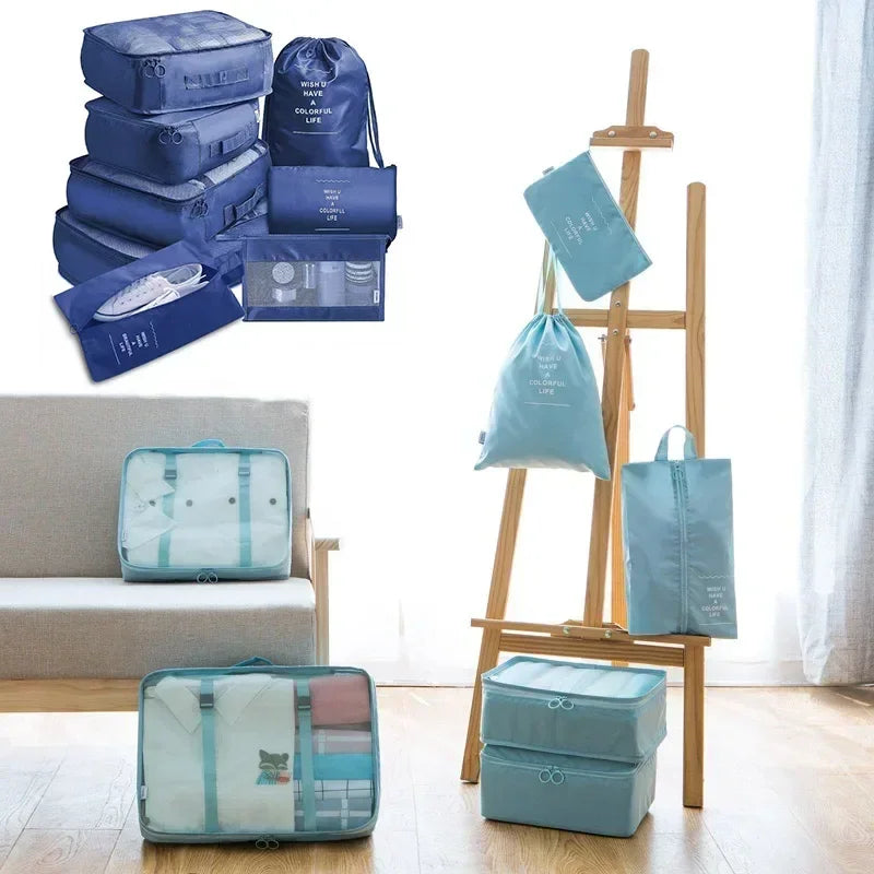 7-Piece Travel Organizer Bag Set – Packing Cubes for Clothes, Shoes & Accessories | Lightweight, Foldable & Multi-Purpose