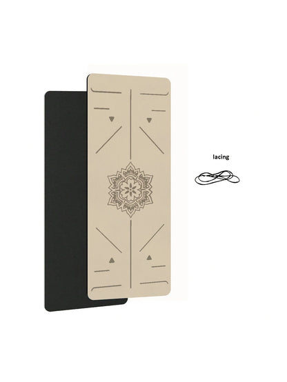 TPE Yoga Mat – Non-Slip Fitness Mat with Alignment Lines for Home Workouts & Beginners