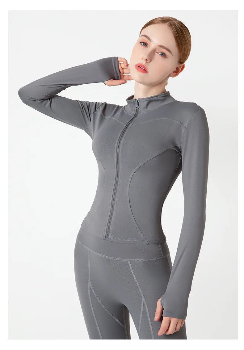 Women’s Workout Coat – Warm, Zip-Up Sports Jacket