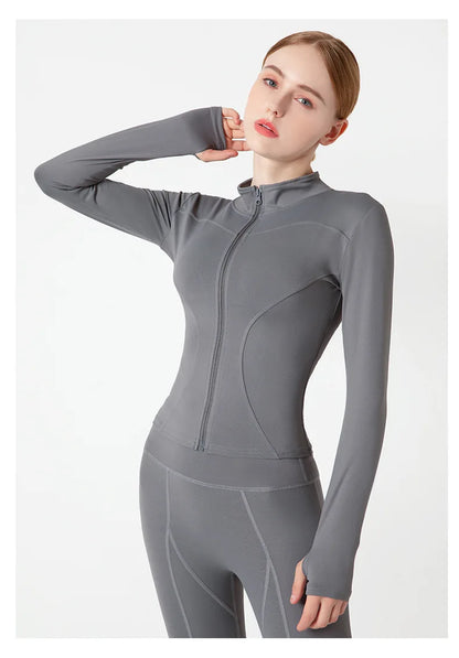 Women’s Workout Coat – Warm, Zip-Up Sports Jacket