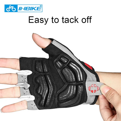 INBIKE Shockproof Gel Half Finger Cycling Gloves – Breathable Summer MTB Gloves