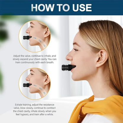 Silicone Breathing Trainer – Adjustable Resistance Fitness Device for Lung & Throat Exercise